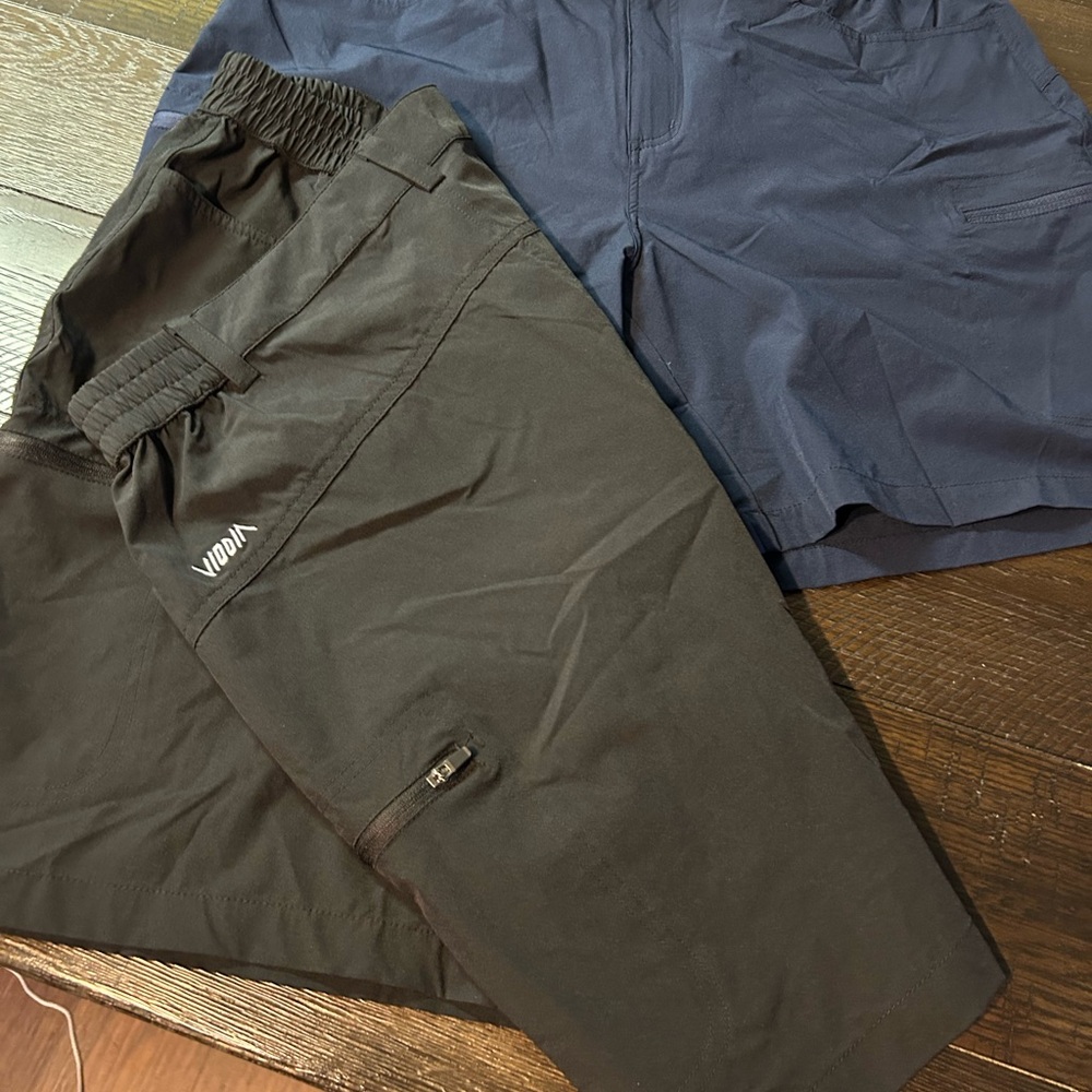 Men's Golf/Active shorts. 2 pair Black and Blue. XL - Picture 2 of 8